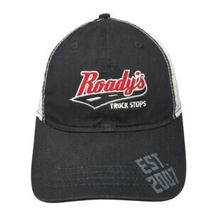 Roady's Truck Stops Strapback Trucker Hat Black One Size Paramount Apparel